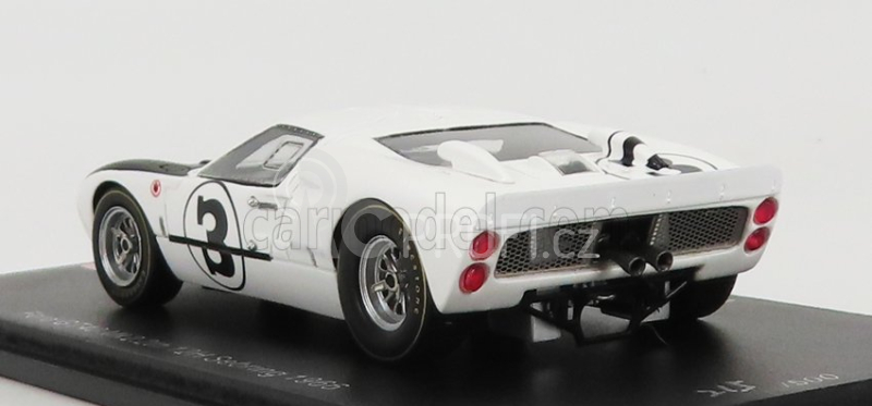Spark-model Ford usa Gt40 Mkiv 7.0l V8 N 3 12h Sebring 1966 W.hansgen - M.donohue 1:43 Bílá Černá