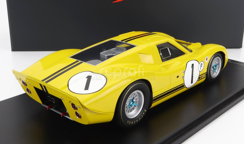 Spark-model Ford usa Gt40 Mkiv 7.0l V8 Team Ford Motor Company N 1 Winner 12h Sebring 1967 M.andretti - B.mclaren - Con Vetrina - With Showcase - Special Box 1:18 Žlutá Černá