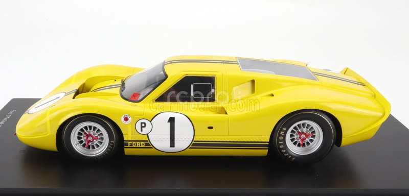 Spark-model Ford usa Gt40 Mkiv 7.0l V8 Team Ford Motor Company N 1 Winner 12h Sebring 1967 M.andretti - B.mclaren - Con Vetrina - With Showcase - Special Box 1:18 Žlutá Černá