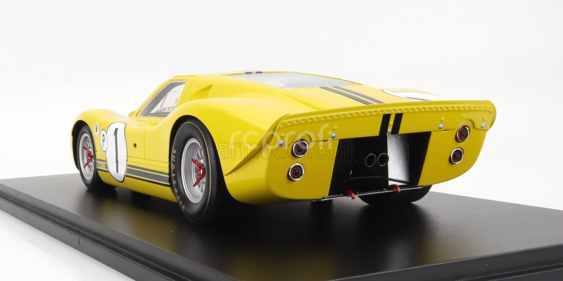 Spark-model Ford usa Gt40 Mkiv 7.0l V8 Team Ford Motor Company N 1 Winner 12h Sebring 1967 M.andretti - B.mclaren - Con Vetrina - With Showcase - Special Box 1:18 Žlutá Černá