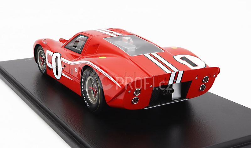 Spark-model Ford usa Gt40 Mkiv 7.0l V8 Team Shelby American Inc. N 1 Winner 24h Le Mans 1967 A.j.foyt - D.gurney - Con Vetrina - With Showcase - Special Box 1:18 Červená Bílá