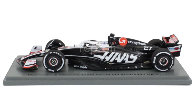 Spark-model Haas F1  Fw24 Team Moneygram Haas N 27 Australian Gp 2024 Nico Hulkenberg 1:43 Černá Bílá
