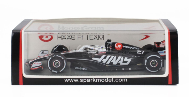 Spark-model Haas F1  Fw24 Team Moneygram Haas N 27 Australian Gp 2024 Nico Hulkenberg 1:43 Černá Bílá
