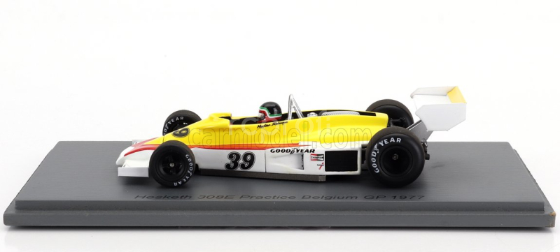 Spark-model Hesketh F1  308e N 39 Practice Belgium Gp 1977 H.rebaque 1:43 Žlutá Bílá