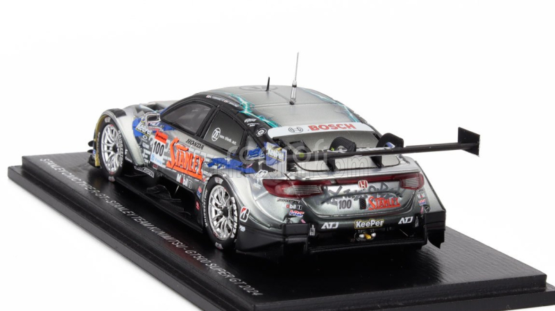 Spark-model Honda Civic Type R-gt Team Stanley Kunimitsu N 100 Gt500 Super Class Gt 2024 Naoki Yamamoto - Tadasuke Makino 1:43 Stříbrná Černá