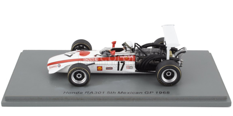 Spark-model Honda F1  Ra301 N 5 Mexico Gp 1968 Jo Bonnier 1:43 Bílá Červená Černá