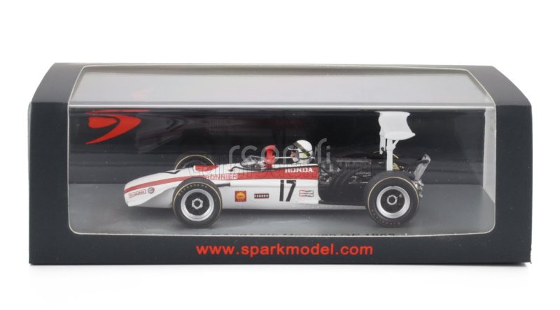 Spark-model Honda F1  Ra301 N 5 Mexico Gp 1968 Jo Bonnier 1:43 Bílá Červená Černá