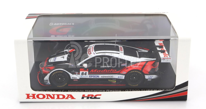 Spark-model Honda Nsx-gt Team Modulo Nakajiama Racing N 64 Gt500 Class Super Gt 2022 T.izawa - H.otsu 1:43 Bílá Červená Černá