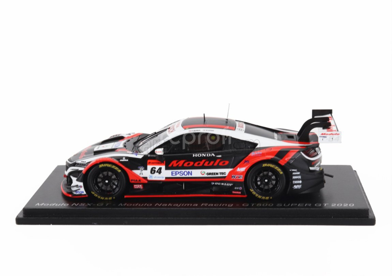 Spark-model Honda Nsx-gt Team Modulo Nakajima Racing N 64 Gt500 Class Super Gt 2020 Takuya Izawa - Hiroki Otsu 1:43 Černá Bílá Červená