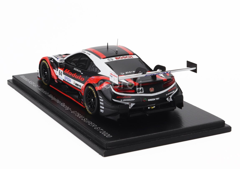 Spark-model Honda Nsx-gt Team Modulo Nakajima Racing N 64 Gt500 Class Super Gt 2020 Takuya Izawa - Hiroki Otsu 1:43 Černá Bílá Červená