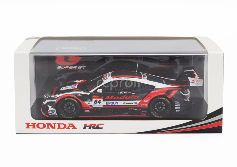 Spark-model Honda Nsx-gt Team Modulo Nakajima Racing N 64 Gt500 Class Super Gt 2020 Takuya Izawa - Hiroki Otsu 1:43 Černá Bílá Červená