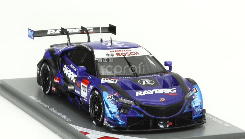 Spark-model Honda Nsx-gt Team Stanley Kunimitsu N 100 Gt500 Class Super Gt 2020 Naoki Yamamoto - Tadasuke Makino 1:43 Modrá Černá
