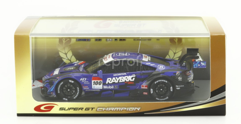 Spark-model Honda Nsx-gt Team Stanley Kunimitsu N 100 Gt500 Class Super Gt 2020 Naoki Yamamoto - Tadasuke Makino 1:43 Modrá Černá