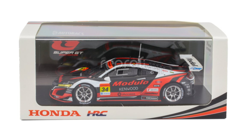 Spark-model Honda Nsx Gt3 Team Modulo Drago Corse N 34 Gt300 Class Super Gt 2020 Ryo Michigami - Jake Parson 1:43 Červená Černá Bílá