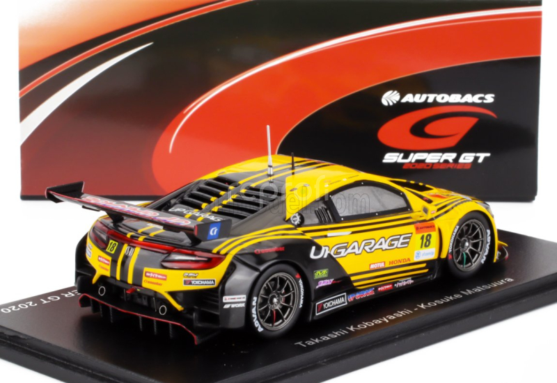 Spark-model Honda Nsx Gt3 Team Upgarage N 188 Gt300 Class Super Gt 2020 Takashi Kobayashi - Kosuke Matsuura 1:43 Žlutá Černá