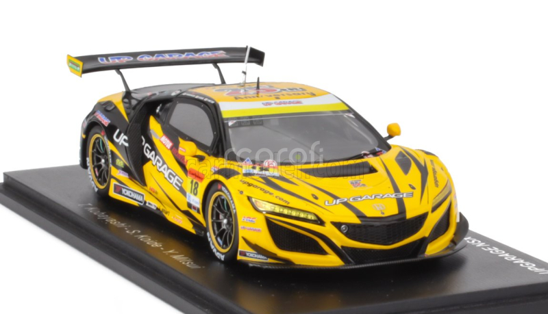 Spark-model Honda Nsx Gt3 Team Upgarage Racing N 18 Gt300 Class Super Gt 2024 Takashi Kobayashi - Syun Koide 1:43 Žlutá Černá