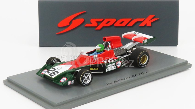 Spark-model Iso rivolta F1  Ir N 26 French Gp 1973 H.pescarolo 1:43 Zelená Červená