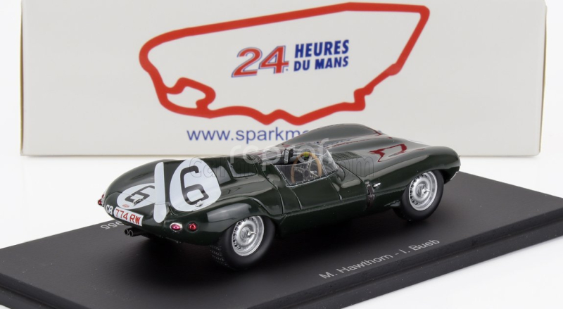 Spark-model Jaguar D-type Team Jaguar Cars Ltd N 6 Winner 24h Le Mans 1955 J.m.hawthorn - I.l.bueb 1:43 Britská Závodní Zelená