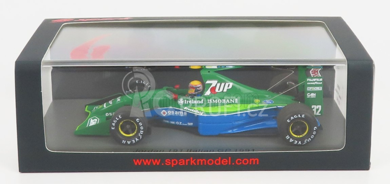 Spark-model Jordan F1 191 Team 7up N 32 Italy Gp 1991 R.moreno 1:43 Zelená Modrá