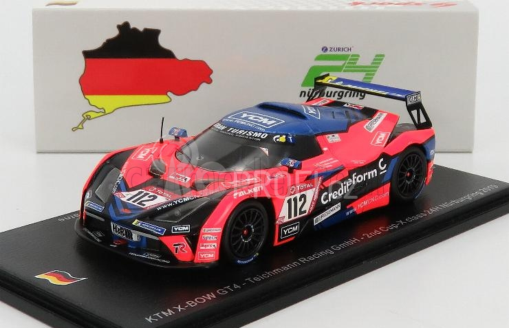 Spark-model KTM X-bow Gt4 N 112 Team Teichmann Racing 2nd Cup-x Class 24h Nurburgring 2019 C.bjorn-hansen - C.dupre - G.griesemann - R.vatne 1:43 Oranžová Černá Světle Modrá