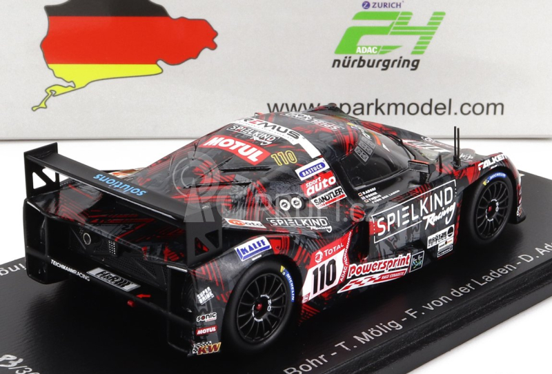 Spark-model KTM X-bow Gt4 Team Teichmann Racing N 110 24h Nurburgring 2021 D.bohr - T.molig - F.von Der Laden - D.adorf 1:43 Červená Černá