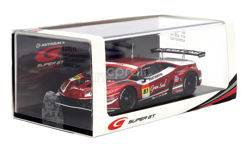 Spark-model Lamborghini Gran Seed Lamborghini Gt3 N 87 Team Jloc Gt300 Super Gt 2021 Kosuke Matsuura - Natsu Sakaguchi 1:43 Červená Bílá