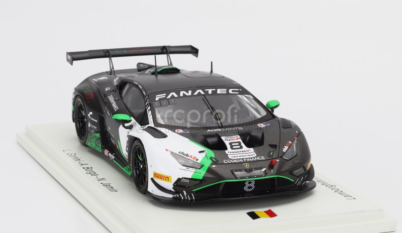 Spark-model Lamborghini Huracan Gt3 Evo 2 Team Ags Events N 8 24h Spa 2023 L.gorini - A.borga - N.jamin 1:43 Černá Bílá
