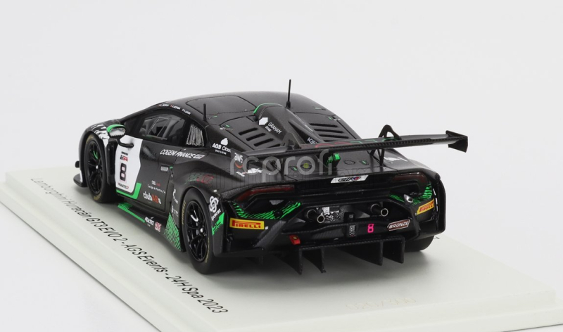 Spark-model Lamborghini Huracan Gt3 Evo 2 Team Ags Events N 8 24h Spa 2023 L.gorini - A.borga - N.jamin 1:43 Černá Bílá