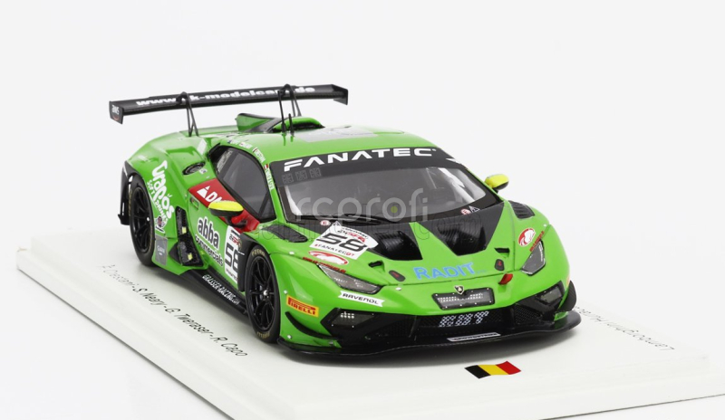 Spark-model Lamborghini Huracan Gt3 Evo 2 Team Grasser Racing 24h Spa 2023 F.crestani - S.neary - G.tweraser - R.capo 1:43 Zelená Černá