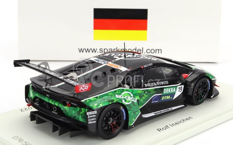 Spark-model Lamborghini Huracan Gt3 Evo N 19 Grt Dtm 2022 Rolf Ineichen 1:43 Černá Zelená