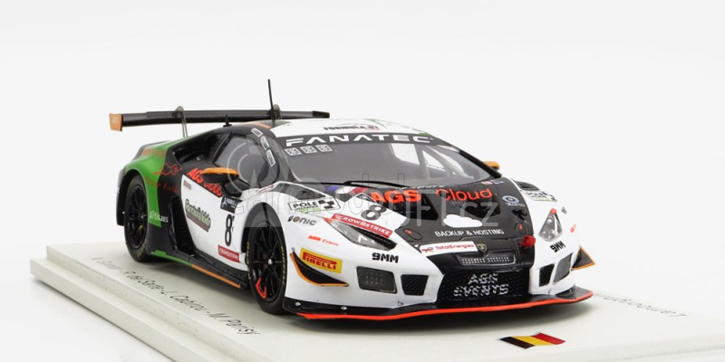 Spark-model Lamborghini Huracan Gt3 Evo Team Ags Events N 8 24h Spa 2022 N.gomar - R.del Sarte - L.cabirou - M.parisy 1:43 Bílá Zelená Černá