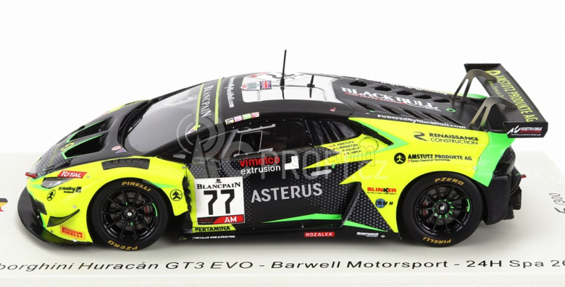 Spark-model Lamborghini Huracan Gt3 Evo Team Barwell Motorsport N 77 24h Spa 2019 A.amstutz - L.machitski - R.abra - P.kujala 1:43 Černá Žlutá