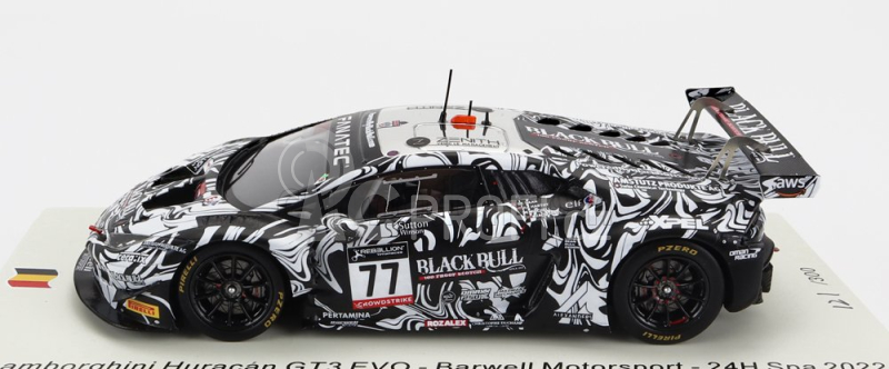 Spark-model Lamborghini Huracan Gt3 Evo Team Barwell Motorsport N 77 24h Spa 2022 A.al Harthy - S.de Haan - A.macdowall - S.mitchell 1:43 Černá Bílá