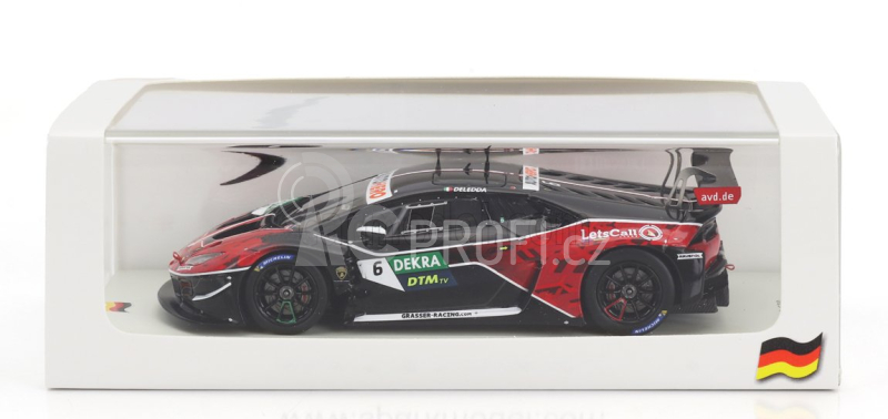Spark-model Lamborghini Huracan Gt3 Evo Team Grasser Racing N 6 Dtm Season 2022 Alessio Deledda 1:43 Červená Černá