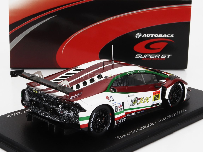 Spark-model Lamborghini Huracan Gt3 Evo Team Jloc N 88 Gt300 Class Super Gt 2023 T.kogure - Y.motojima 1:43 Červená Bílá