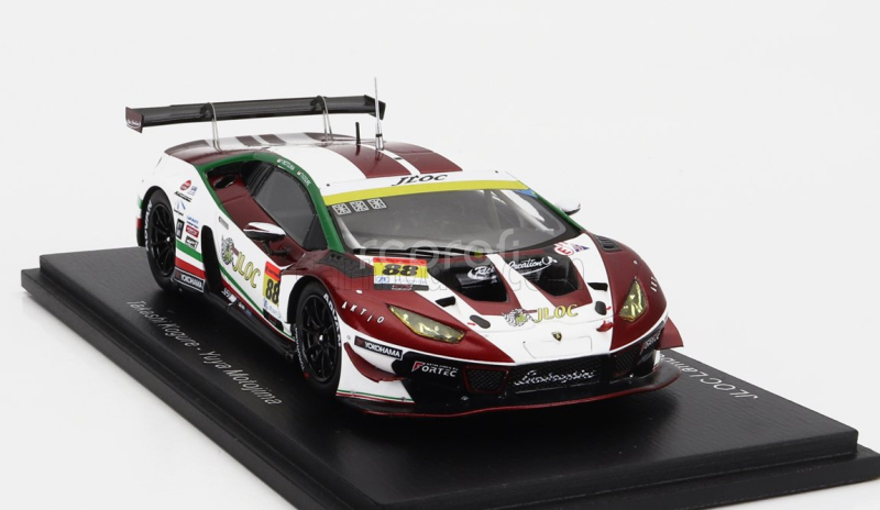 Spark-model Lamborghini Huracan Gt3 Evo Team Jloc N 88 Gt300 Class Super Gt 2023 T.kogure - Y.motojima 1:43 Červená Bílá