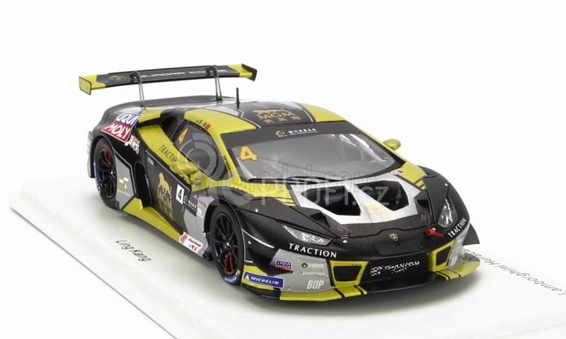 Spark-model Lamborghini Huracan Gt3 Evo Team Phantom Pro Racing N 4 4th Gt Cup Macau 2022 Ling Kang 1:43 Žlutá Černá