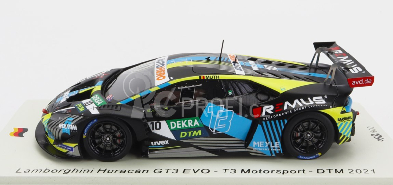 Spark-model Lamborghini Huracan Gt3 Evo Team T3 Motorsport N 10 Dtm Season 2021 E.muth 1:43 Černá Žlutá