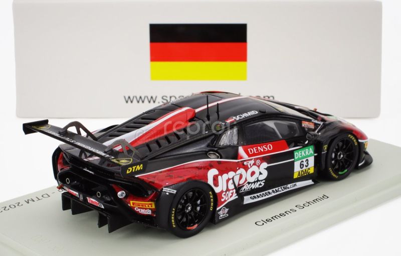 Spark-model Lamborghini Huracan Gt3 Evo2 Team Grasser Racing N 63 Dtm 2023 Clemens Schmid 1:43 Modrá Červená