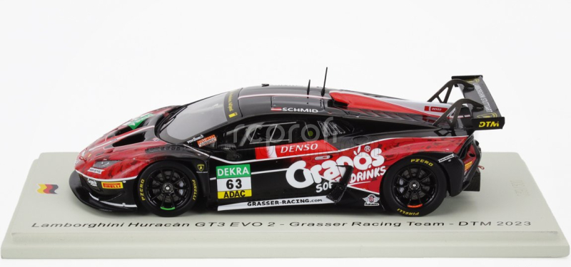 Spark-model Lamborghini Huracan Gt3 Evo2 Team Grasser Racing N 63 Dtm 2023 Clemens Schmid 1:43 Modrá Červená