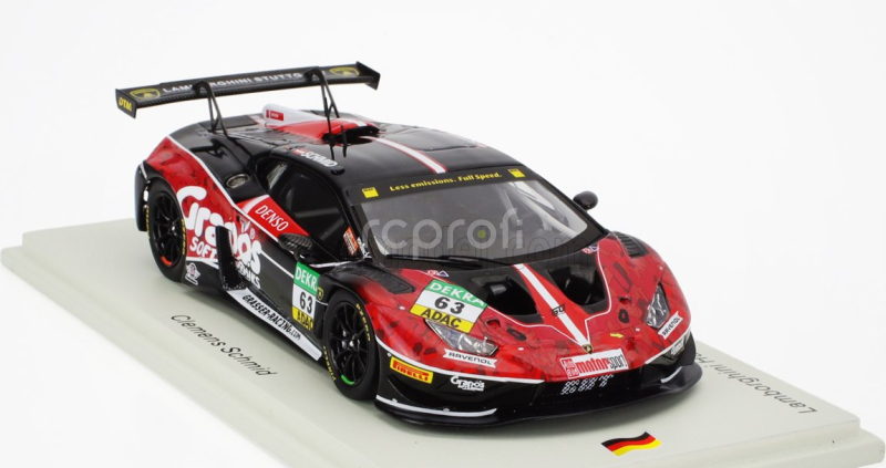 Spark-model Lamborghini Huracan Gt3 Evo2 Team Grasser Racing N 63 Dtm 2023 Clemens Schmid 1:43 Modrá Červená