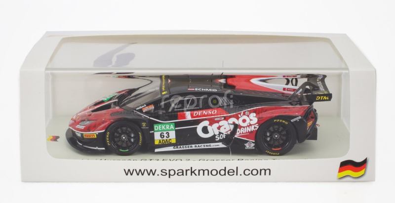 Spark-model Lamborghini Huracan Gt3 Evo2 Team Grasser Racing N 63 Dtm 2023 Clemens Schmid 1:43 Modrá Červená