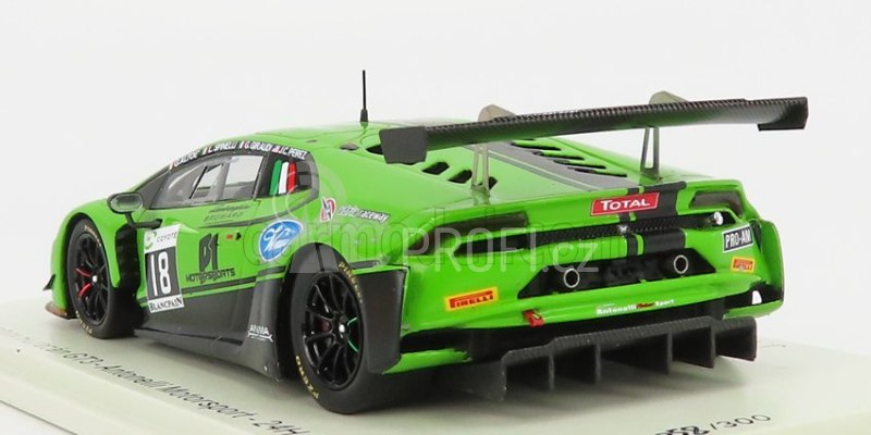 Spark-model Lamborghini Huracan Gt3 Team Antonelli Motorsport N 18 24h Spa 2018 J.perez - G.giraudi - L.spinelli - G.altoe 1:43 Zelená