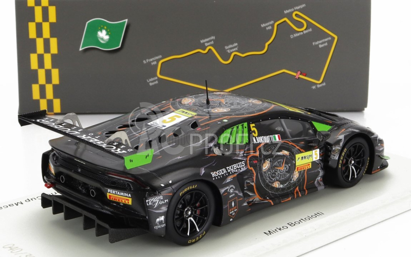Spark-model Lamborghini Huracan Gt3 Team Fff Racing N 5 Fia Gt World Cup Macau 2017 M.bortolotti 1:43 Black