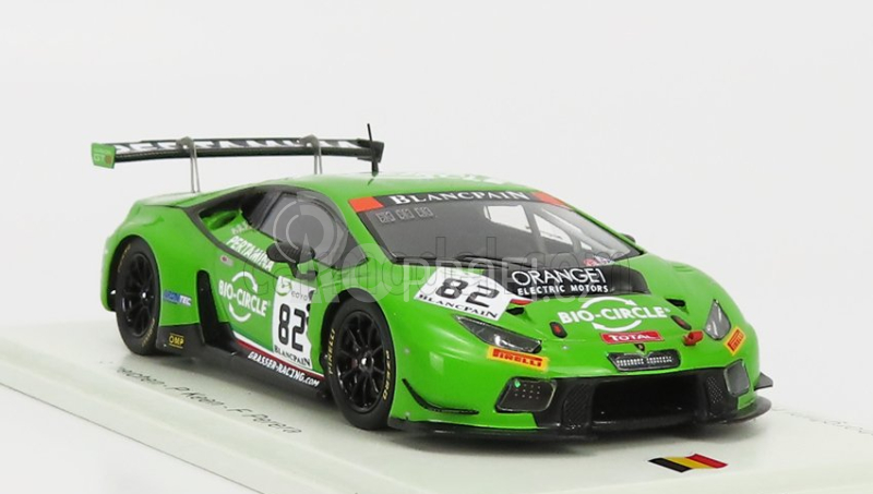 Spark-model Lamborghini Huracan Gt3 Team Grasser Racing N 82 24h Spa 2018 R.ineichen - P.keen - F.perera 1:43 Zelená