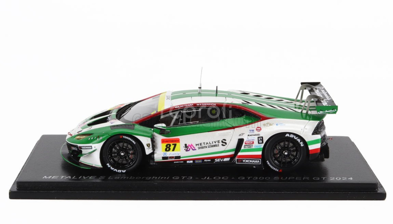 Spark-model Lamborghini Lamborghini Gt3 Team Jloc N 87 Gt300 Class Super Gt 2024 Kosuke Matsuura - Natsu Sakaguchi 1:43 Zelená Bílá