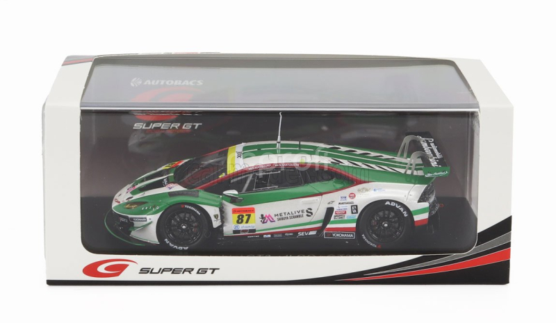 Spark-model Lamborghini Lamborghini Gt3 Team Jloc N 87 Gt300 Class Super Gt 2024 Kosuke Matsuura - Natsu Sakaguchi 1:43 Zelená Bílá