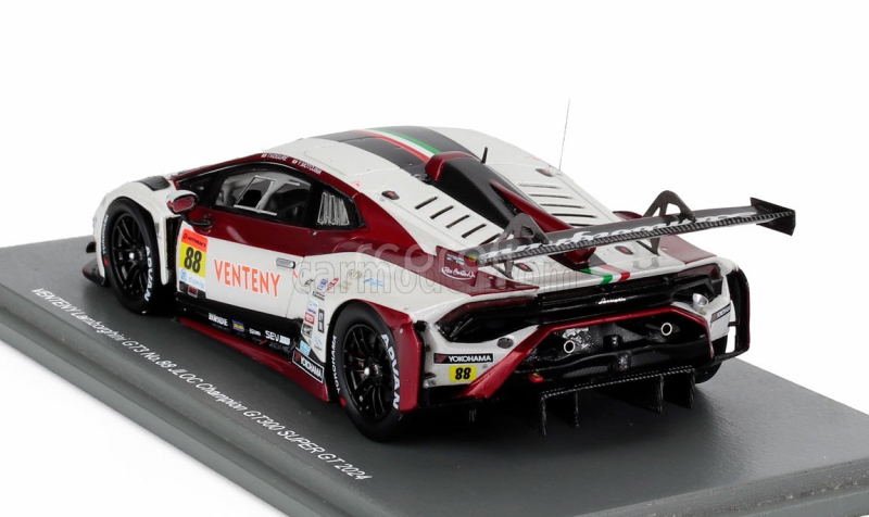 Spark-model Lamborghini Lamborghini Gt3 Team Jloc N 88 Champion With Pit Board Gt300 Class Super Gt 2024 Takashi Kogure - Yuya Motojima 1:43 Bílá Červená Černá