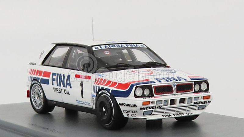 Spark-model Lancia Delta Hf Integrale 16v Fina N 1 2nd Rally Tour De Corse 1991 D.auriol - B.occelli 1:43 Bílá Červená Modrá