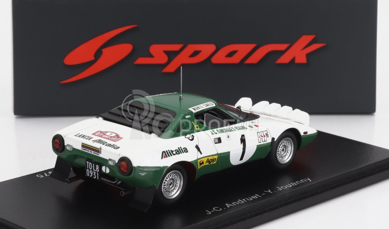 Spark-model Lancia Stratos Hf Alitalia (night Version) N 1 Rally Montecarlo 1975 J.c.andruet - Y.jouanny 1:43 Bílá Zelená